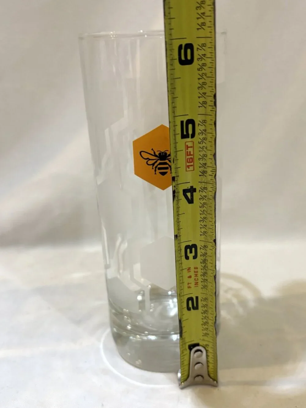 Jack Daniel Tennessee Honey Highball Glass Honeycomb Bee